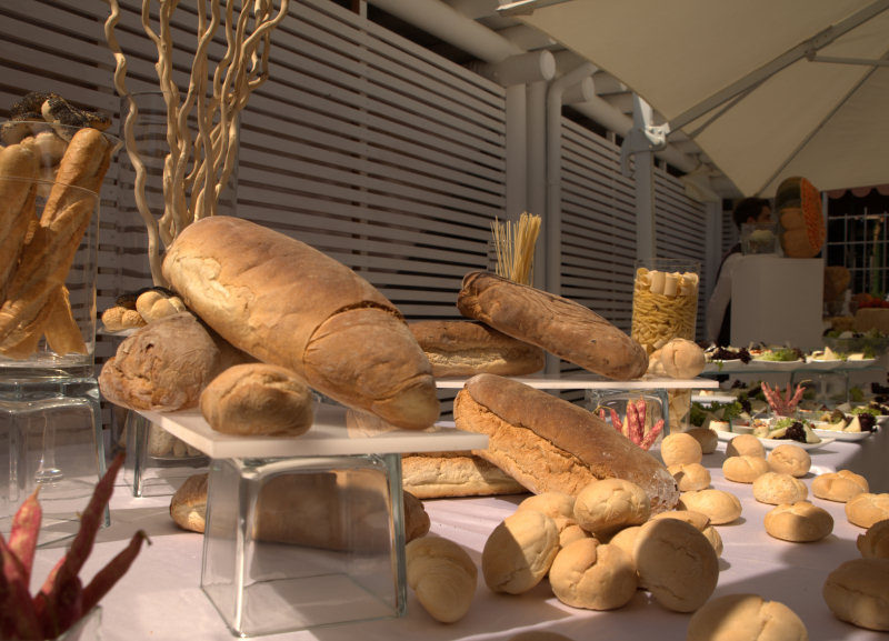 tavolo del pane a Villa Gitana